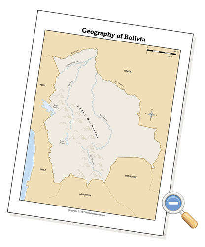 Bolivia Physical Geography Map
