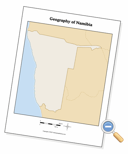 detailed map of namibia. Features map of namibia,