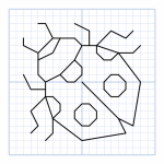 coordinate graph with drawing